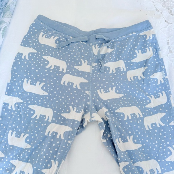 Hanna Andersson Other - Hanna Andersson Pajama Pants Organic Cotton Blue White Polar Bear Print Size L